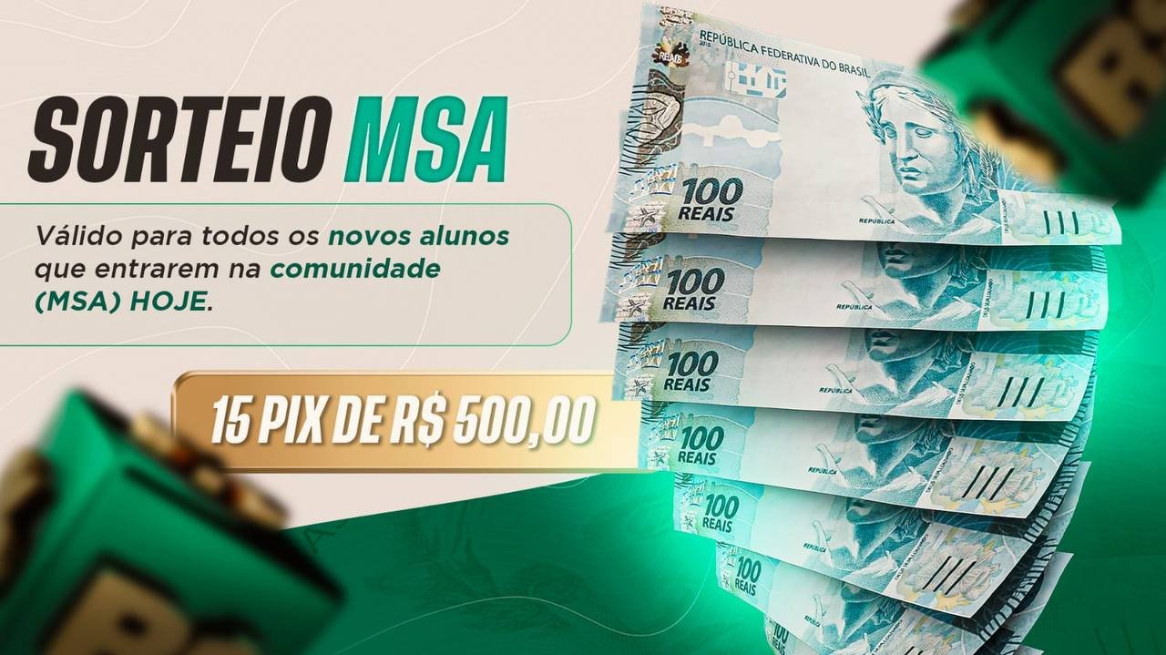 Sorteio Mentoria MSA 01/03/2026 á 10/03/2026